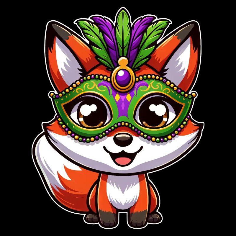 Masque de renard de Mardi Gras