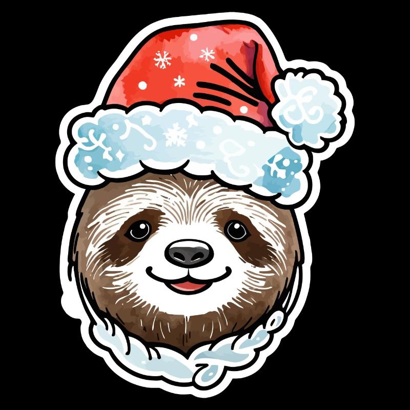Faultier Weihnachten Zeichnung