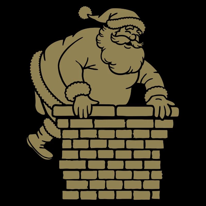 Weihnachtsmann Silhouette Minimalistisch