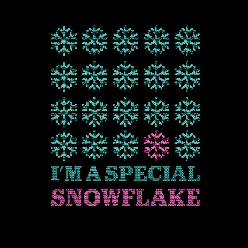 « Je suis un flocon de neige spécial » Design de Noël amusant