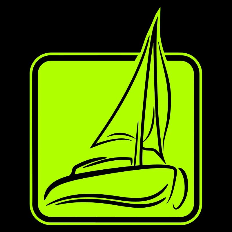 Sailing Logo Icon Square Sailboat Ship