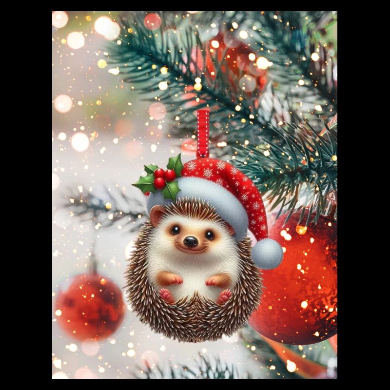 Weihnachtlicher Igel: Süßer Weihnachts-Look