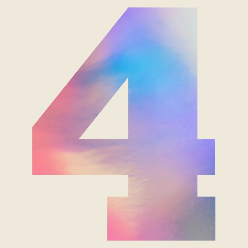 Numéro 4 coloré