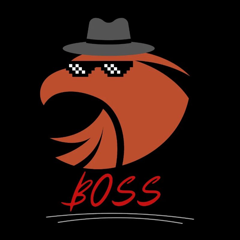 Eagle with sunglasses and hat