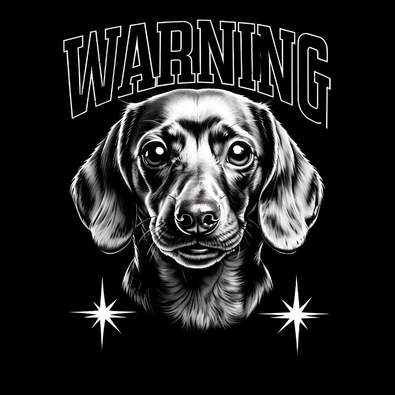 Warning Hunde Dackel Geschenk