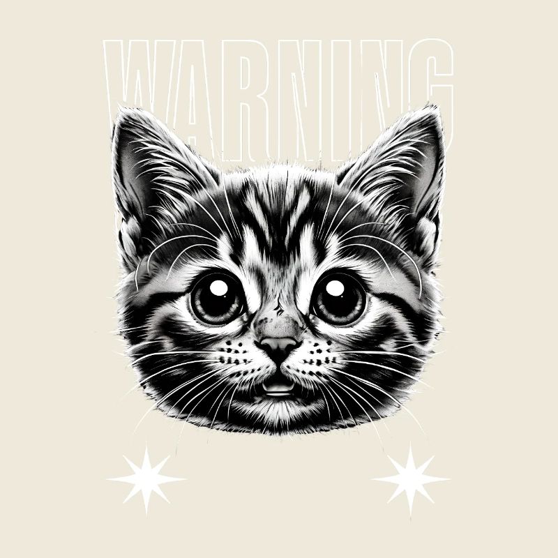 Avertissement chat mignon cadeau