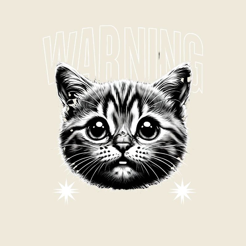 Warning Cat Kitty Gift