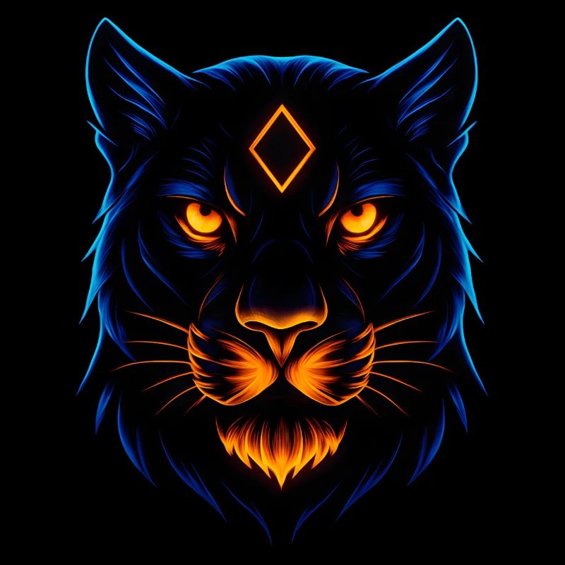 Neon Proud Panther Wild Luminescent