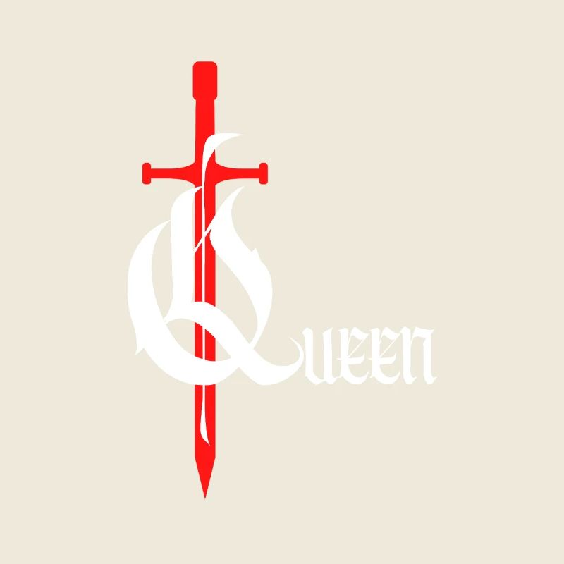 Gothic Queen Design with Sword with white text