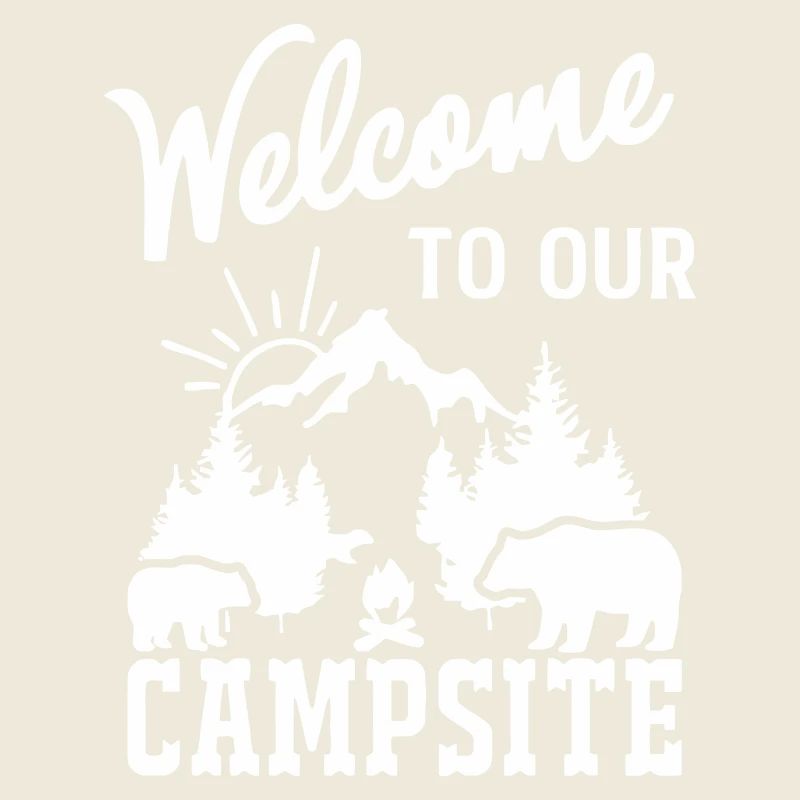 Mountain Nature Campfire Scene