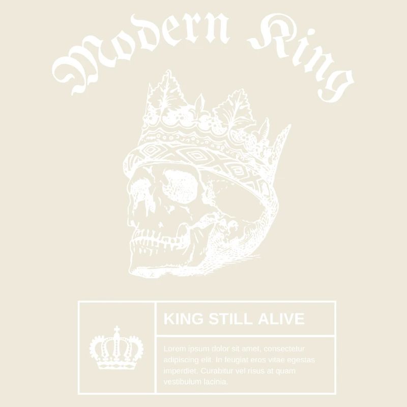 Conception de tatouage de crâne de roi