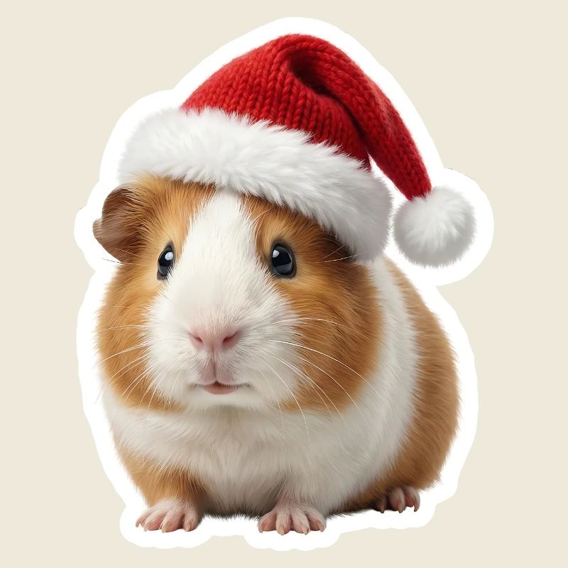 Petit chapeau de Noël en forme de cochon d’Inde mignon
