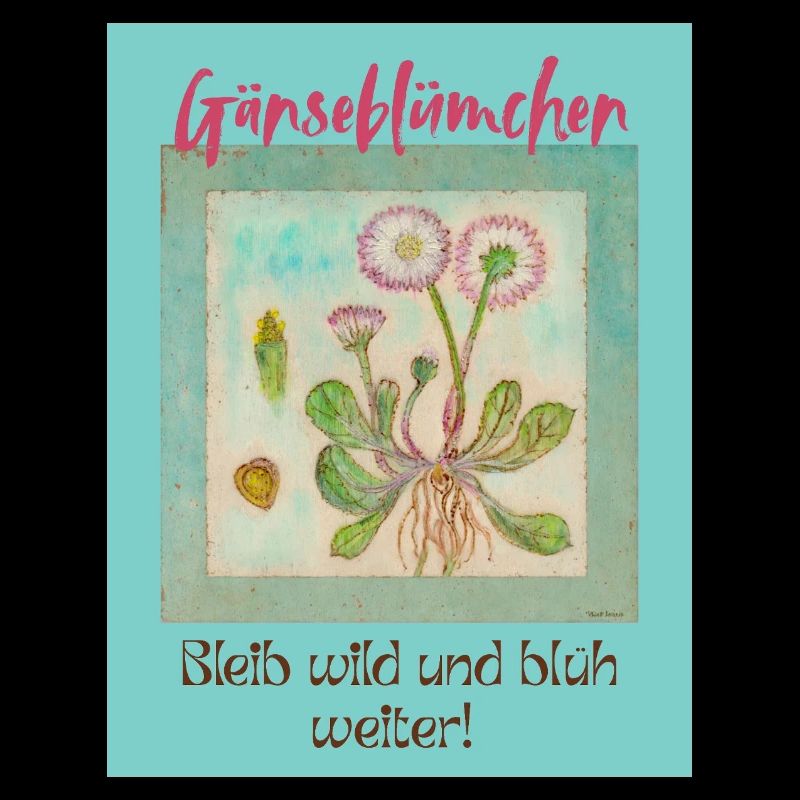 Gänseblümchen Wildblumen Print