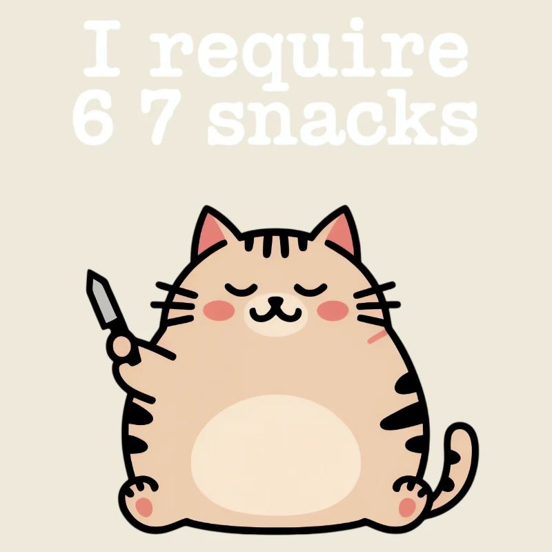 6-7 Internet Meme 6 7 Snack Katze