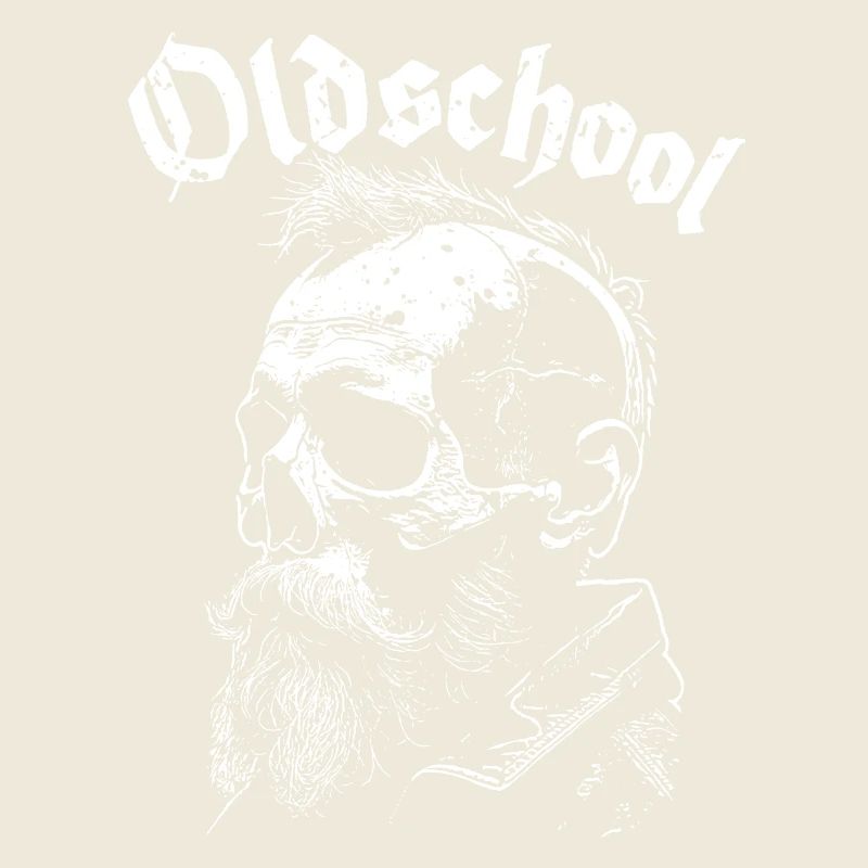 Old School Bart Schädel Portrait