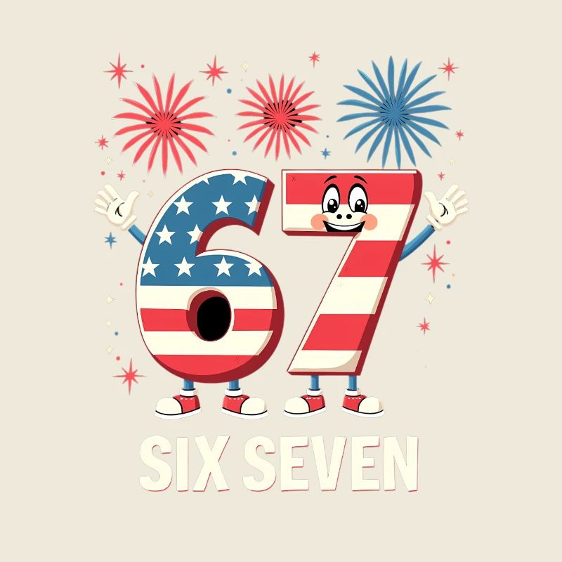 US Flag 67 Memes Six Seven