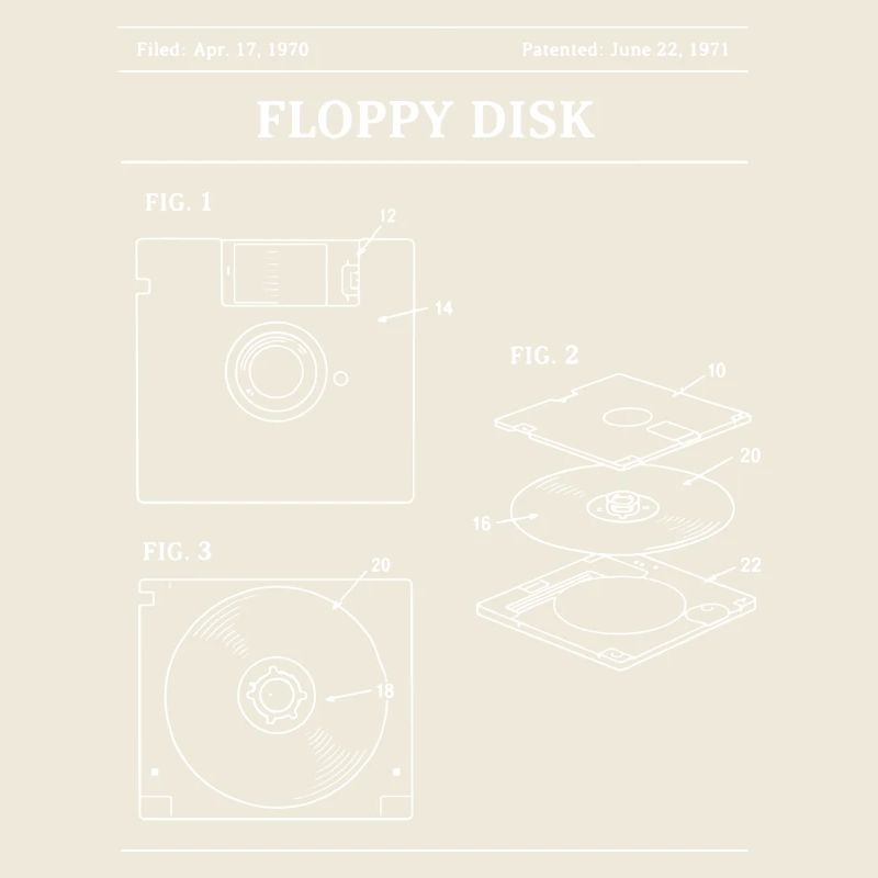 Retro Floppy Disk Blueprint
