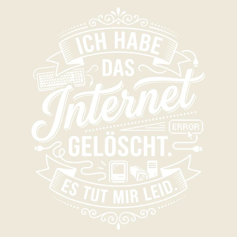 Internet Deleted Motif Typography