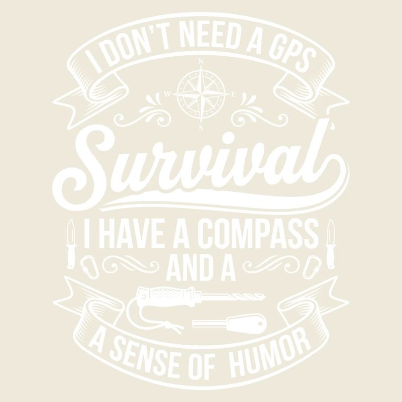 Survival Humor with Compass Motif