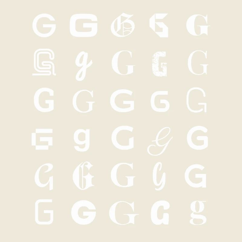 Ornate G Glyphs Mosaic