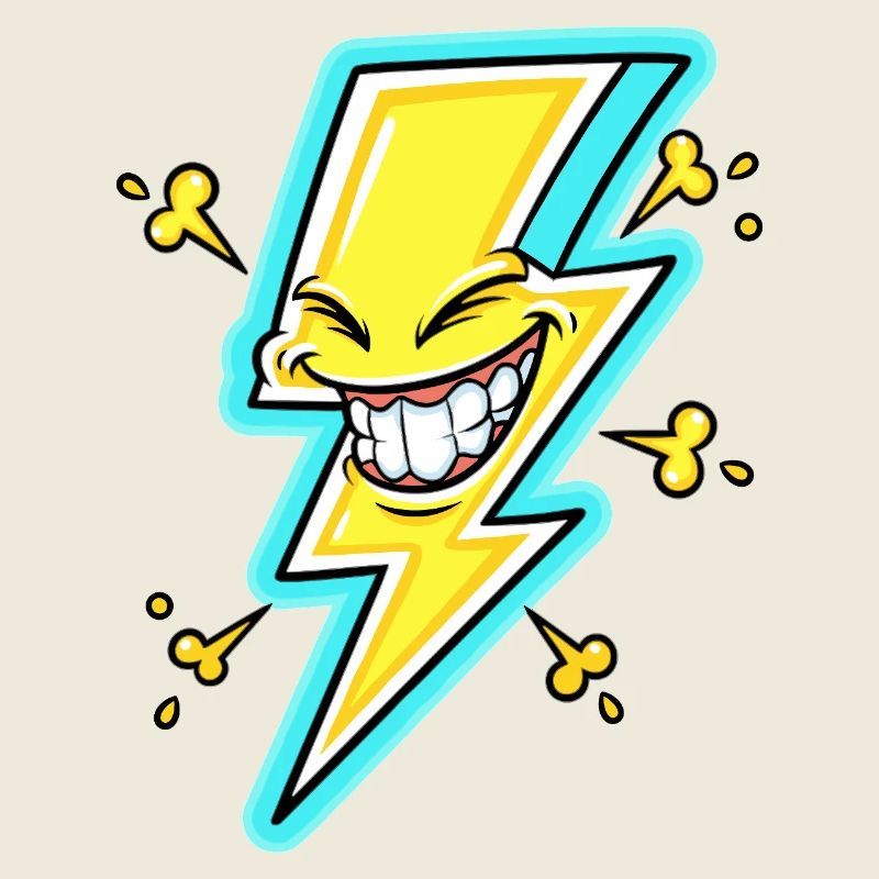 Laughing Lightning Cartoon