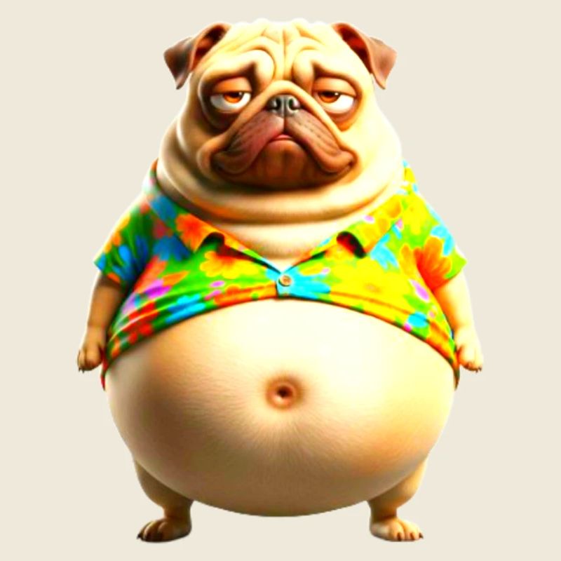 Tie Dye Pug Summer Tee
