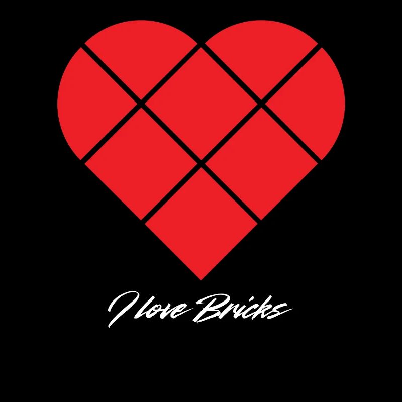 Clamping Blocks Heart: I Love Bricks