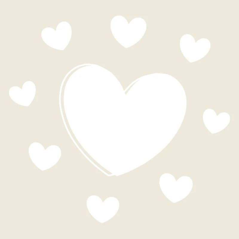 Coeur Blanc Cadeau Blanc Saint Valentin