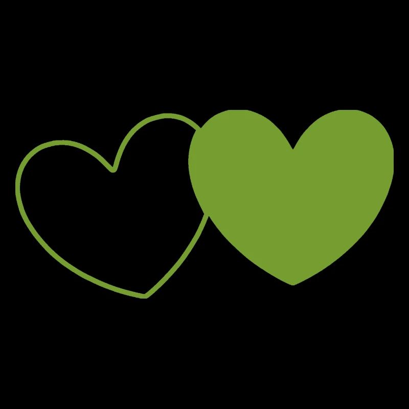 green heart green hearts couples gift