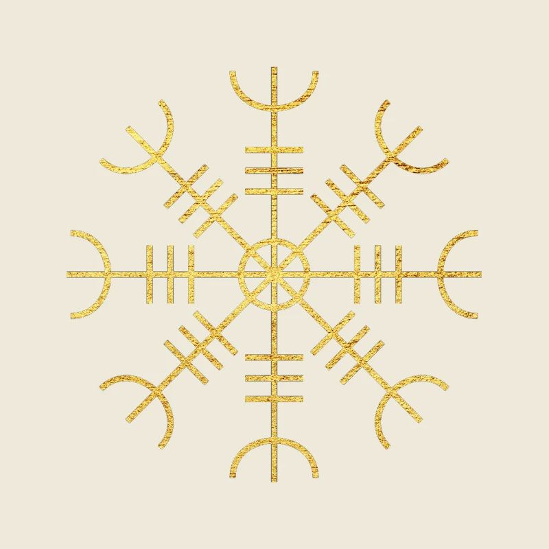 Wikinger Terror Helm Aegishjalmur Symbol