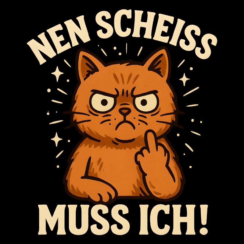 Nen Scheiss Muss Ich Katze Kollegin