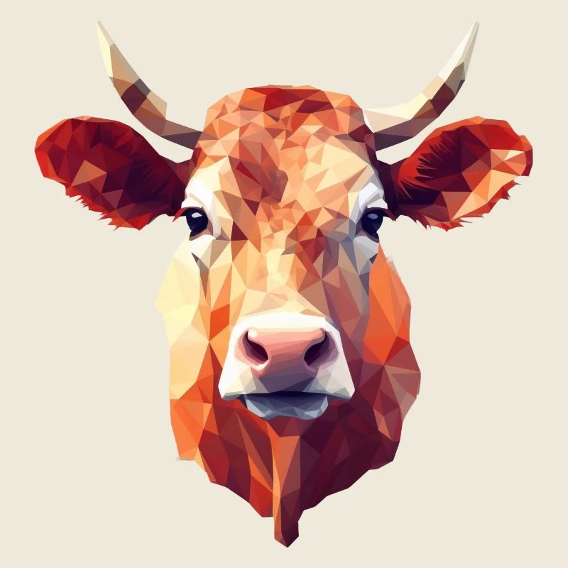 Polygon Style Cow/Bull/Ox - Creative Design