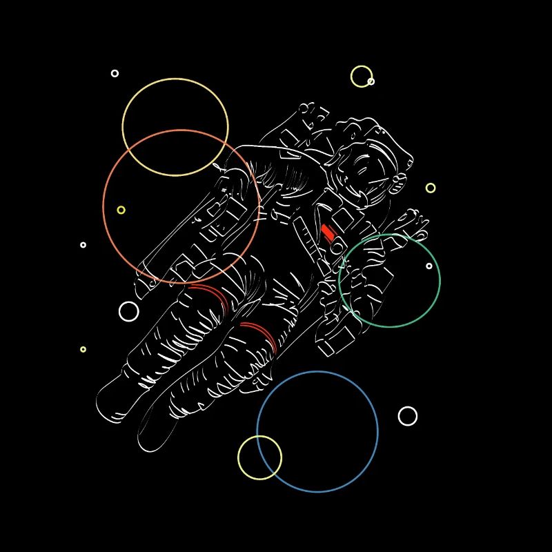 Schwebender Astronaut