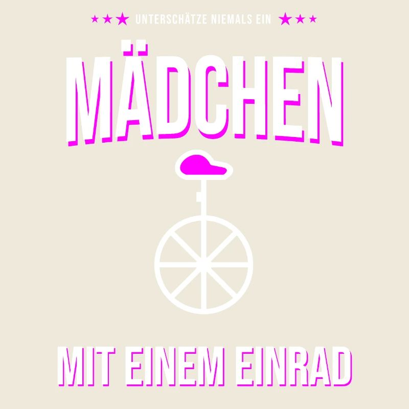 Mädchen mit Einrad Motiv – Mutig & Retro
