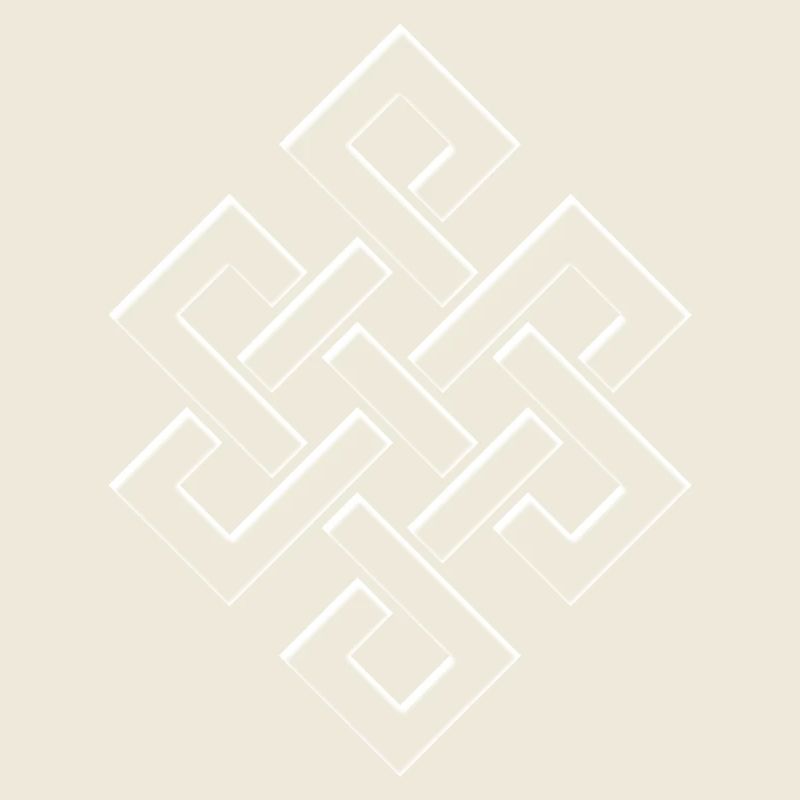Nœud éternel symbole du bonheur bouddhique