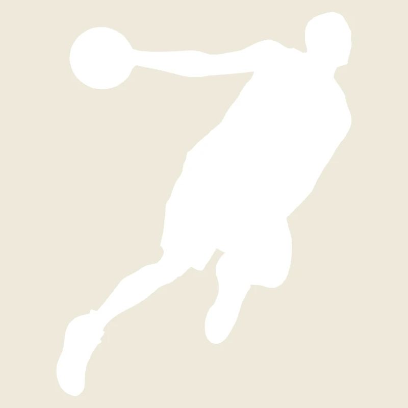Basketball player silhouette, dynamic sports design