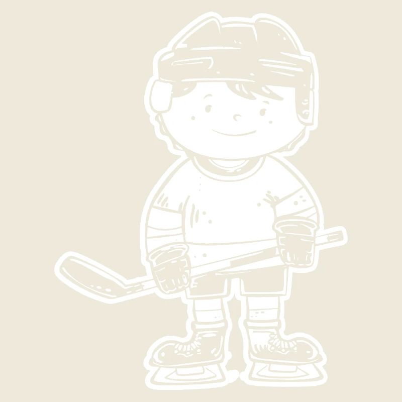 Cartoon Eishockeyspieler