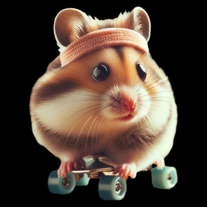 Athlete Skateboarding Hamster