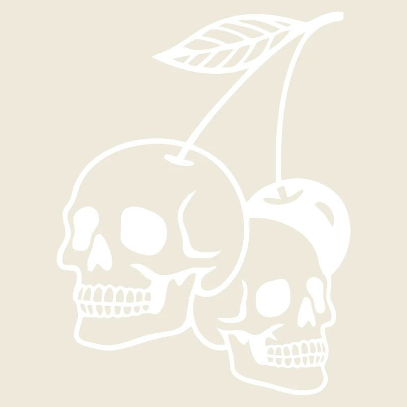 Kirsche Schädel Kunst Illustration