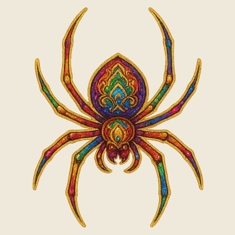 Rainbow Spider Ornament