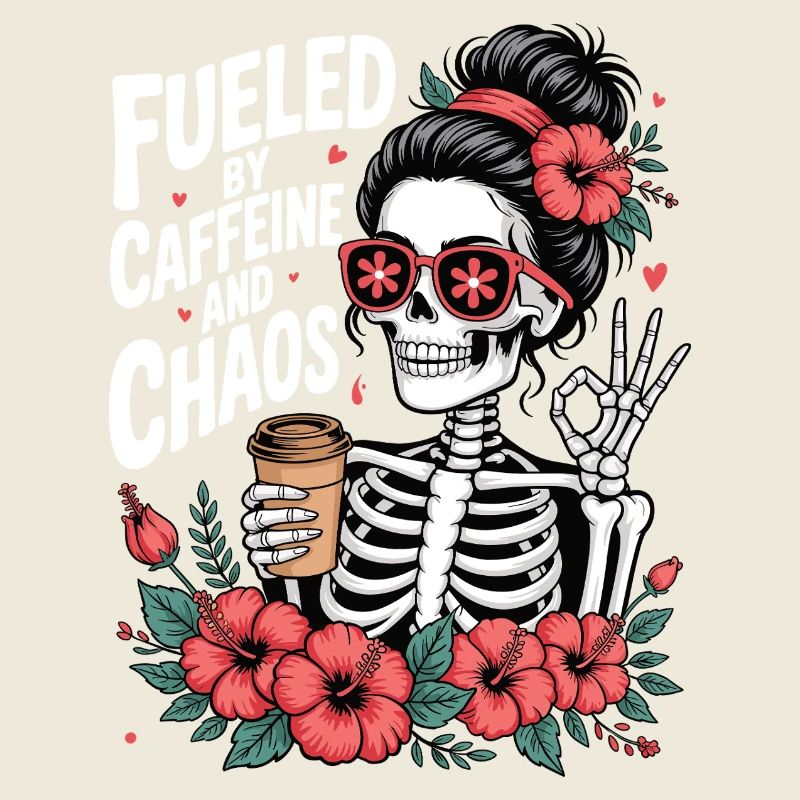 Mutter Koffein Mutter Skelett Kaffee