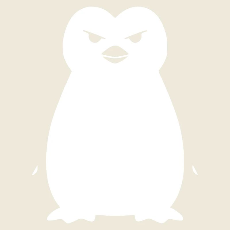 Pinguin Stencil: Boldes Grunge-Statement
