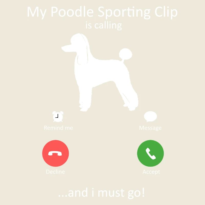 Poodle Incoming Call Funny Phone Interface Art