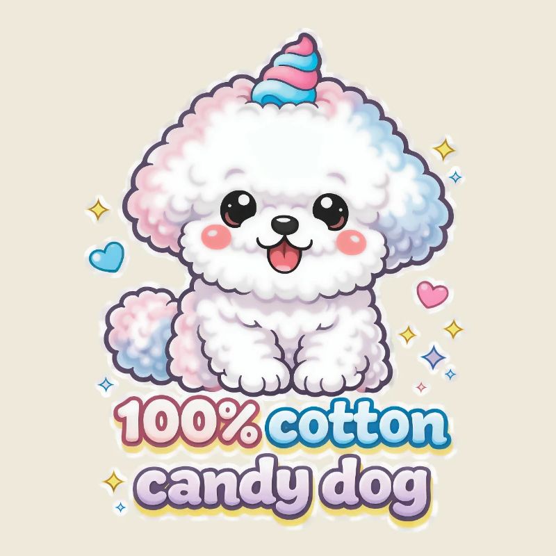 Chien à barbe à papa - mignon Bichon Frisé design