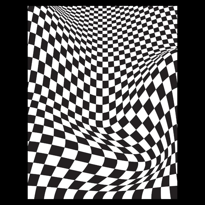 Illusion à damier déformée