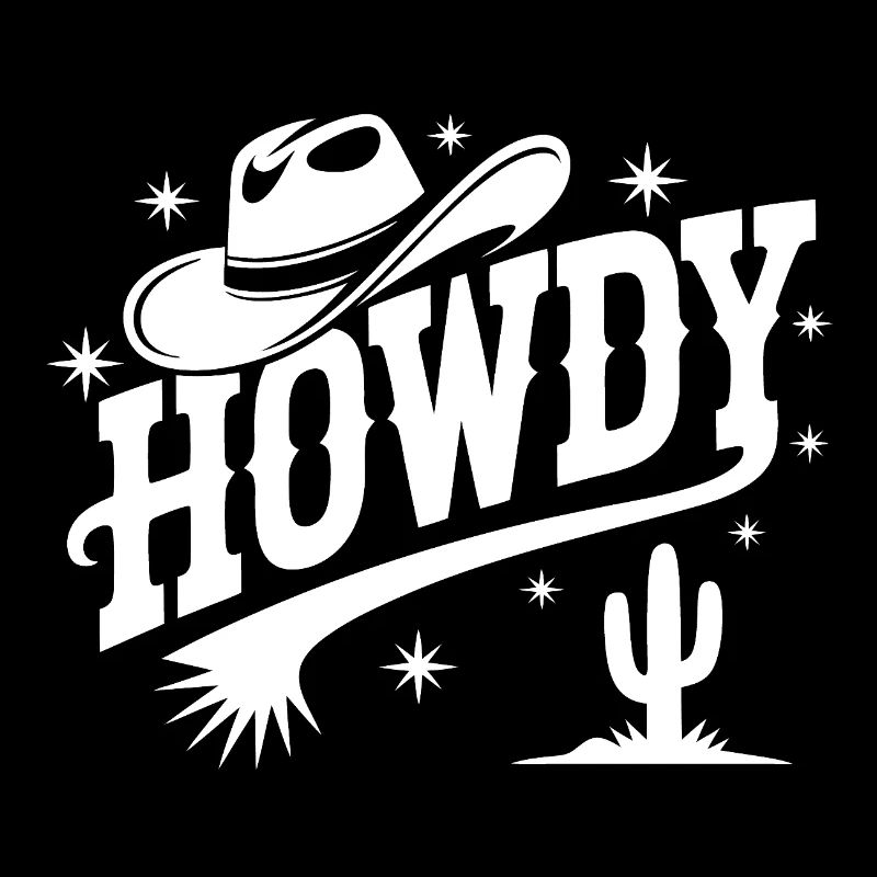 Howdy Country Dance Line Dance. Stetson and Boots