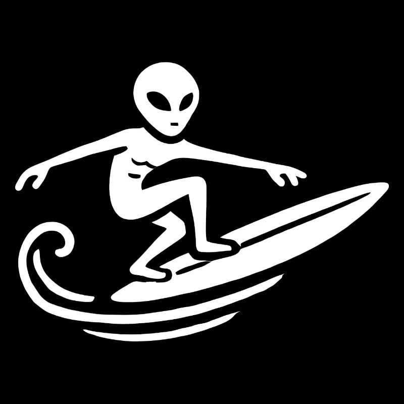 Alien Surfer Surfing Surfboard Summer Surfing