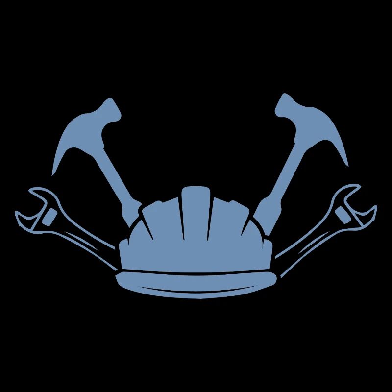 Construction Site Construction Worker Craft Helmet Silhouette