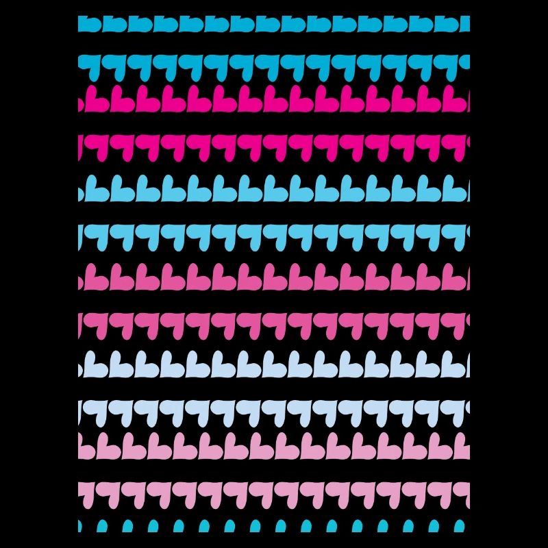 PINK BLUE HEARTS PATTERN