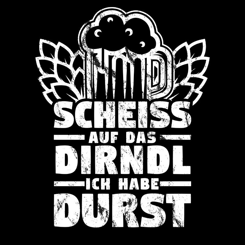 Lustiges Dirndl Kostüm Shirt Durst 3